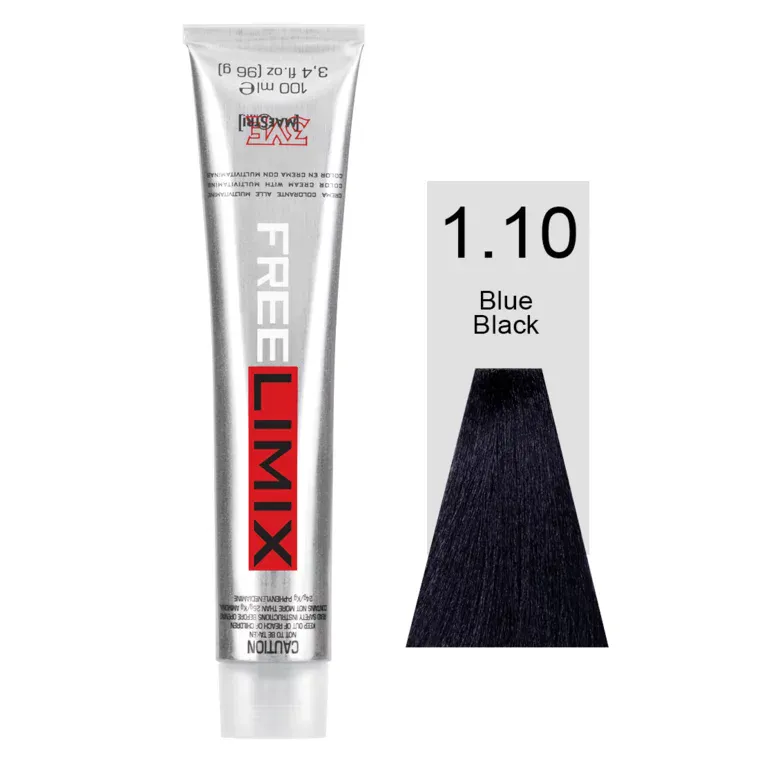 Pepeljaste nijanse - farba za kosu 100 ml — Plavetnocrna 1.10 — slika 1