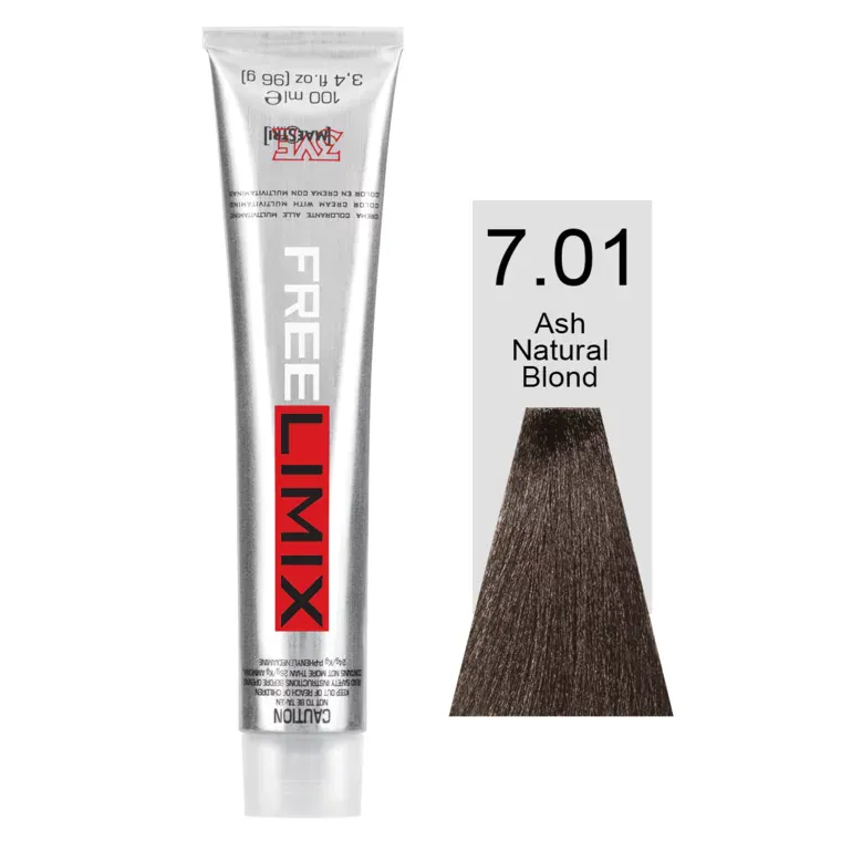 Pepeljaste nijanse - farba za kosu 100 ml — Prirodna pepeljastoplava 7.01 — slika 1