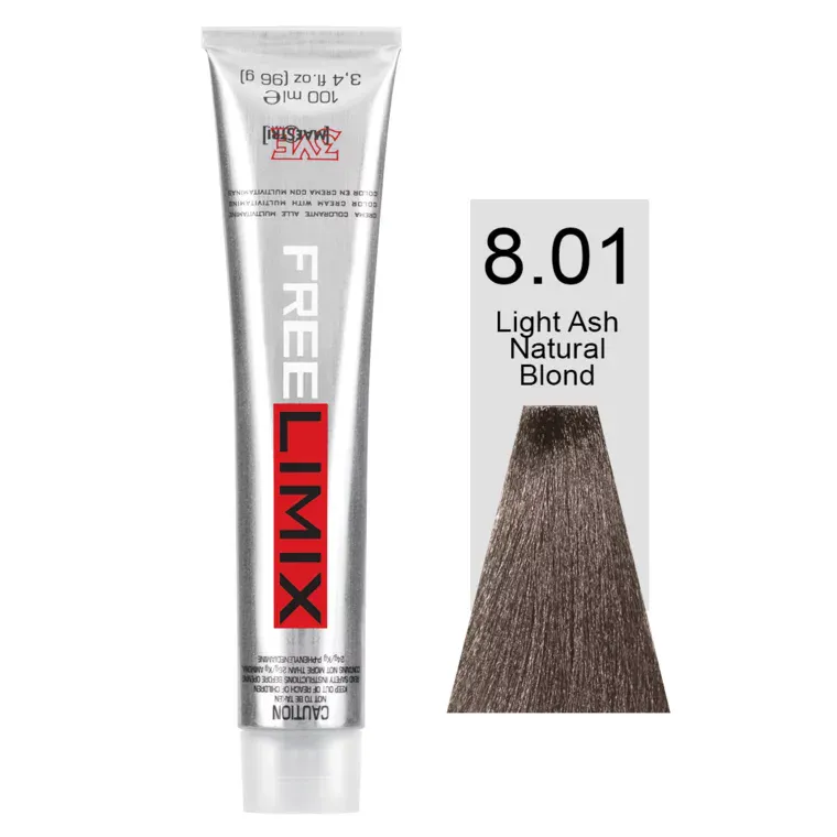 Pepeljaste nijanse - farba za kosu 100 ml — Svetla prirodna pepeljastoplava 8.01 — slika 1