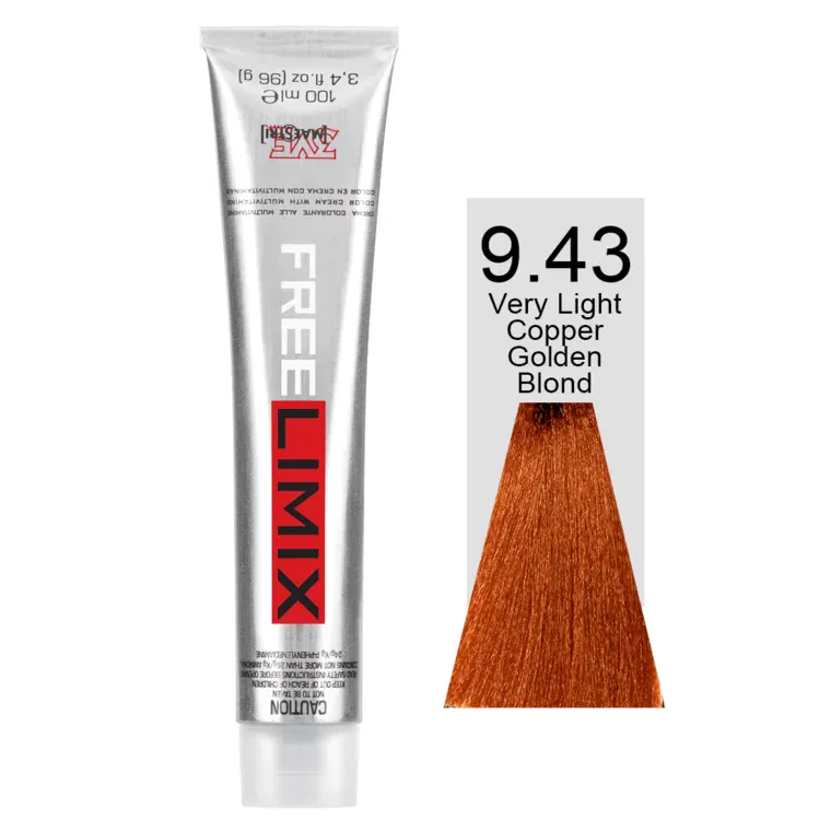 Bakarne nijanse - farbe za kosu 100 ml — Veoma svetla bakarnozlatnoplava 9.43 — slika 1