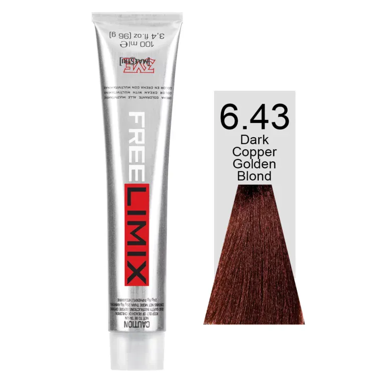 Bakarne nijanse - farbe za kosu 100 ml — Tamna bakarnozlatnoplava 6.43 — slika 1