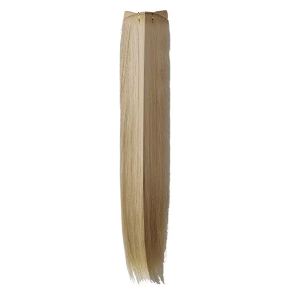 Prirodna kosa na tresi SHE 50-60cm — M18/24 Srenjeplava / Med svetloplava — slika 1