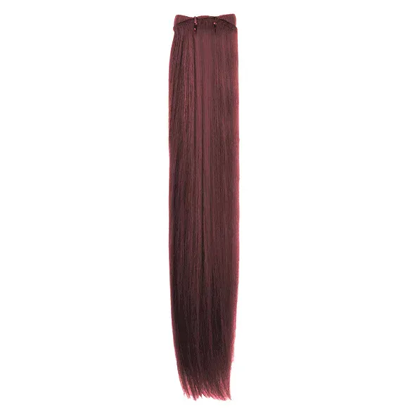 Prirodna kosa na tresi SHE 50-60cm — 35 Tamnocrvena — slika 1
