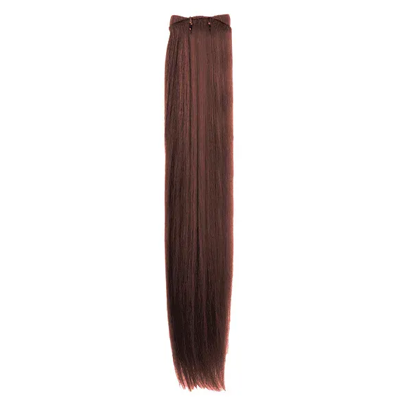 Prirodna kosa na tresi SHE 50-60cm — 33 Svetlomahagoni kestenjasta — slika 1
