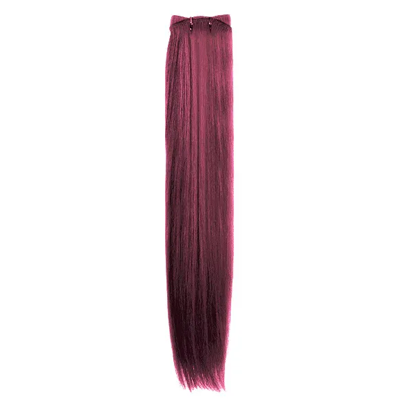 Prirodna kosa na tresi SHE 50-60cm — 530 Rubin crvena — slika 1