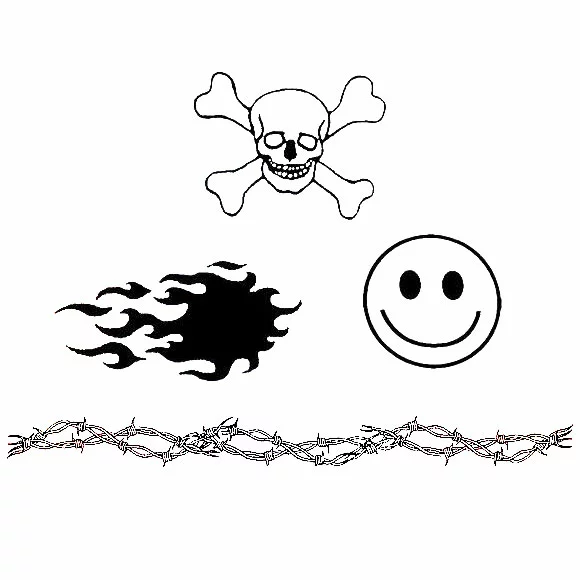 Airbrush šabloni za telo - Smile — slika 1