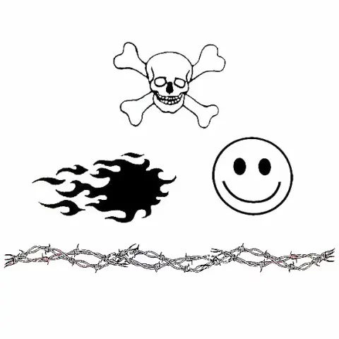 Airbrush šabloni za telo - Smile