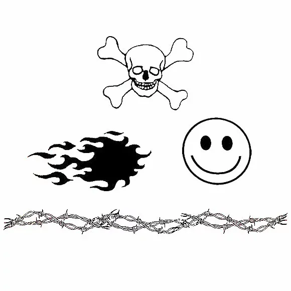 Airbrush šabloni za telo - Smile — slika 1