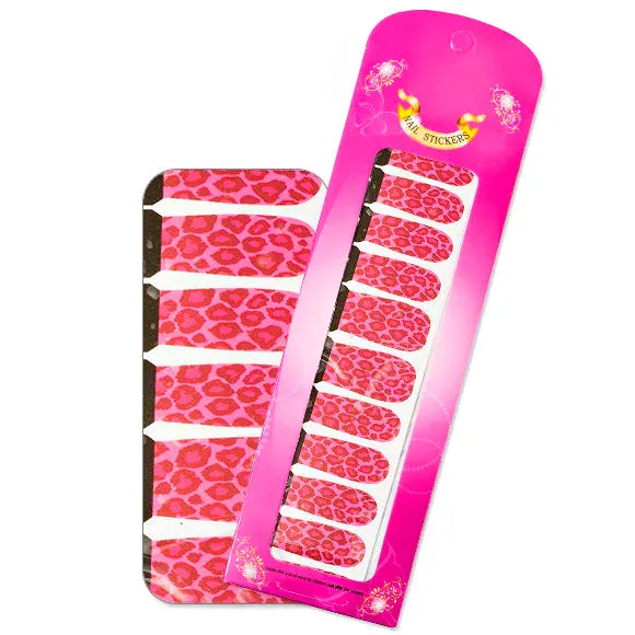 Nalepnice za nokte foto dezeni ASNNASC — Red Leopard — slika 1