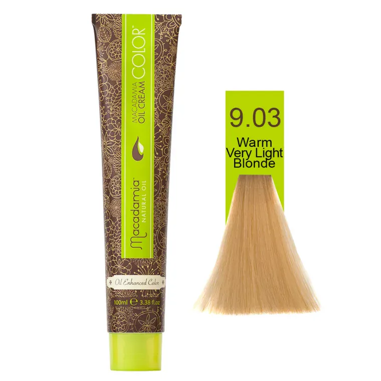 Prirodne tople nijanse - farba za kosu 100 ml — Topla veoma svetloplava 9.03 — slika 1