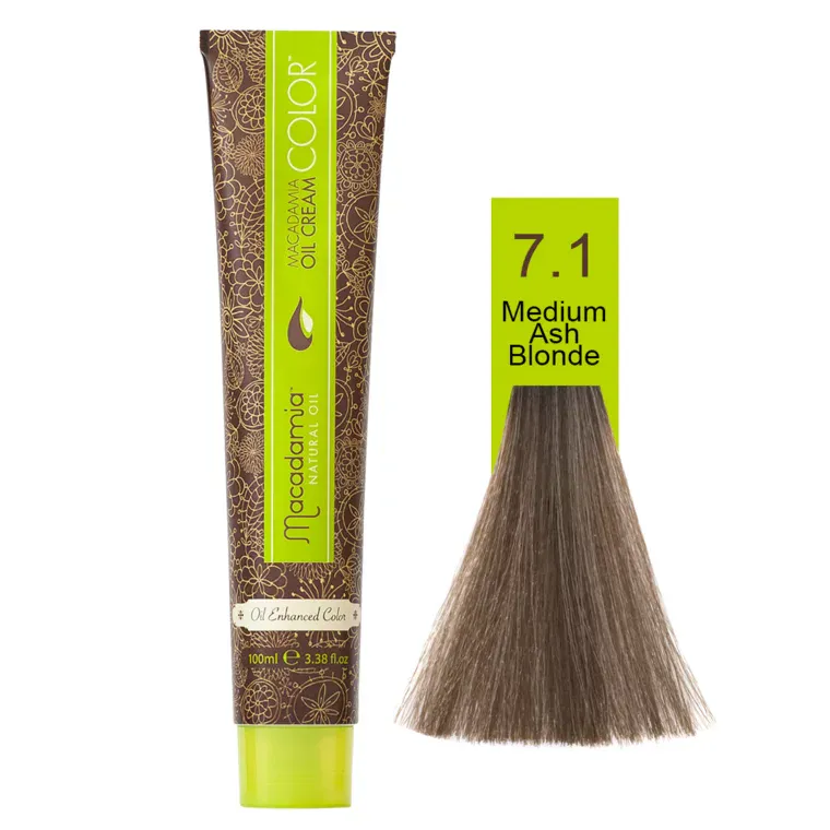 Pepeljaste nijanse - farba za kosu 100 ml — Pepeljastoplava 7.1 — slika 1