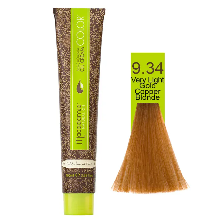 Zlatne bakarne nijanse - farba za kosu 100 ml — Veoma svetlozlatna bakarnoplava 9.34 — slika 1