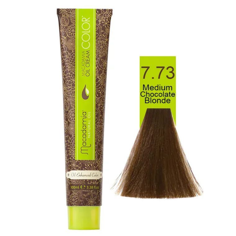 Čokoladne nijanse - farba za kosu 100 ml — Čokoladna plava 7.73 — slika 1