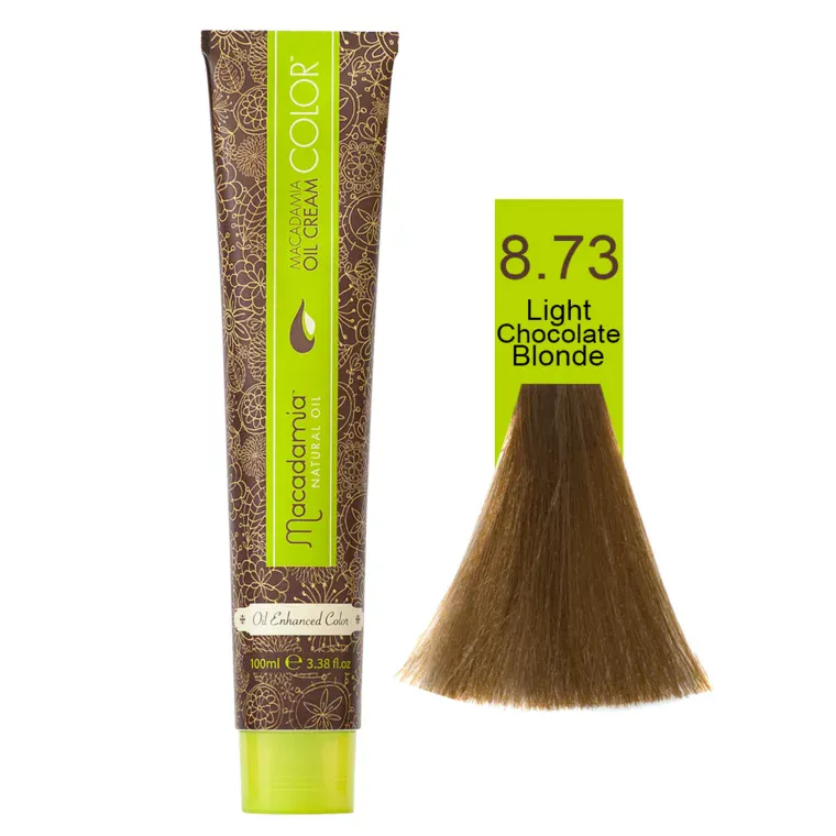 Čokoladne nijanse - farba za kosu 100 ml — Svetločokoladna plava 8.73 — slika 1