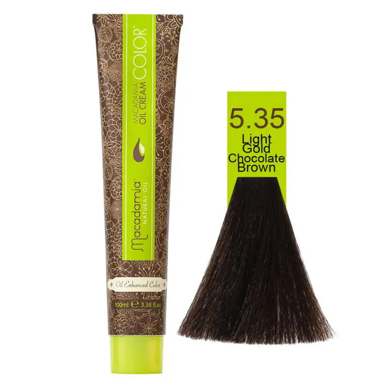 Zlatne čokoladne nijanse - farba za kosu 100 ml — Svetlozlatna čokoladna braon 5.35 — slika 1