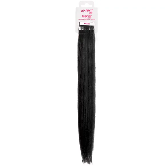 Prirodna kosa na samolepljivoj traci SHE 55-60cm 4/1 — 1B Crna — slika 1