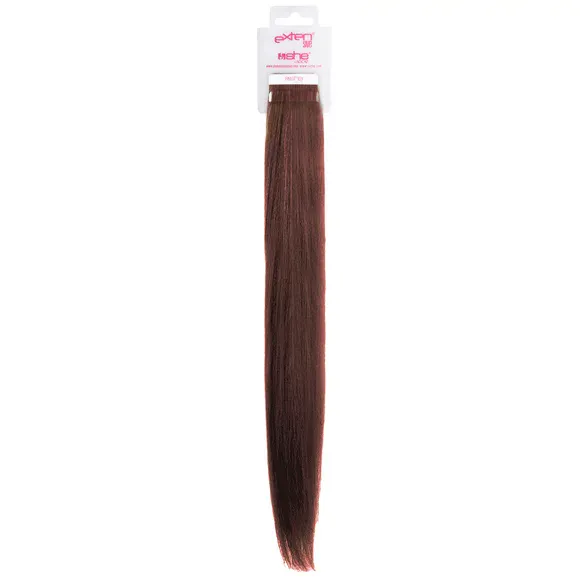 Prirodna kosa na samolepljivoj traci SHE 55-60cm 4/1 — 33 Svetlomahagoni kestenjasta — slika 1