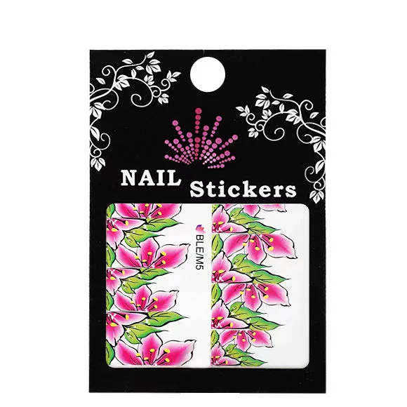 Vodene nalepnice za nokte ASNBLE Flowers — M5 — slika 1