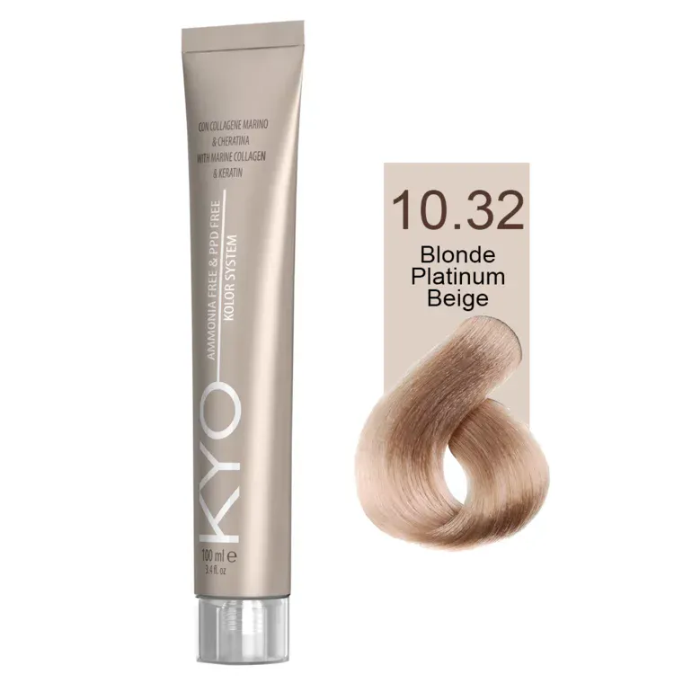 Bež nijanse - farba za kosu bez amonijaka 100 ml — Bež platinastoplava 10.32 — slika 1