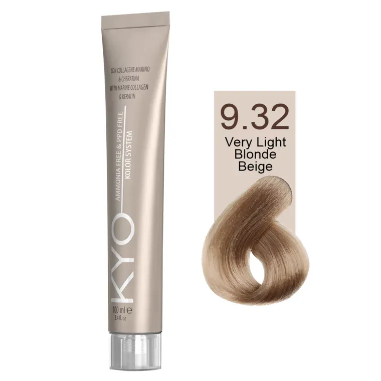 Bež nijanse - farba za kosu bez amonijaka 100 ml — Veoma svetla bež-plava 9.32 — slika 1