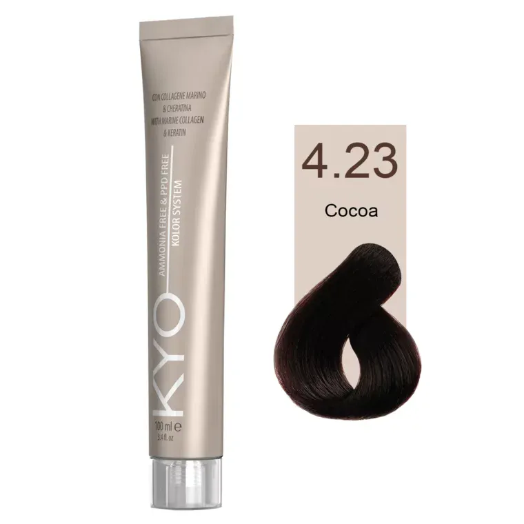 Čokoladne nijanse - farba za kosu bez amonijaka 100 ml — Kakao 4.23 — slika 1