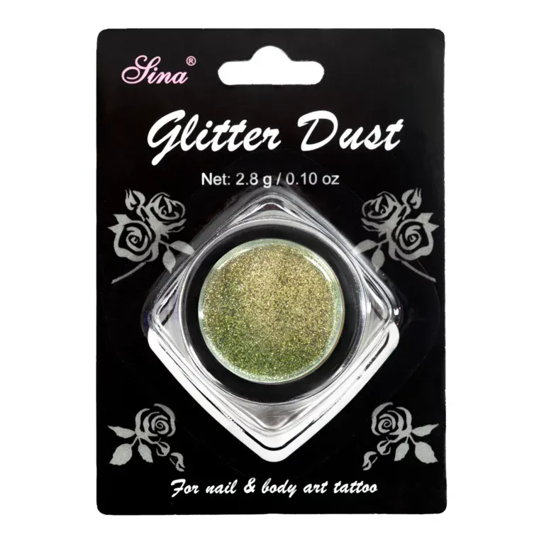 Glitter prah za nokte i telo 2.8g — Svetlozeleni DUSTB-09 — slika 1