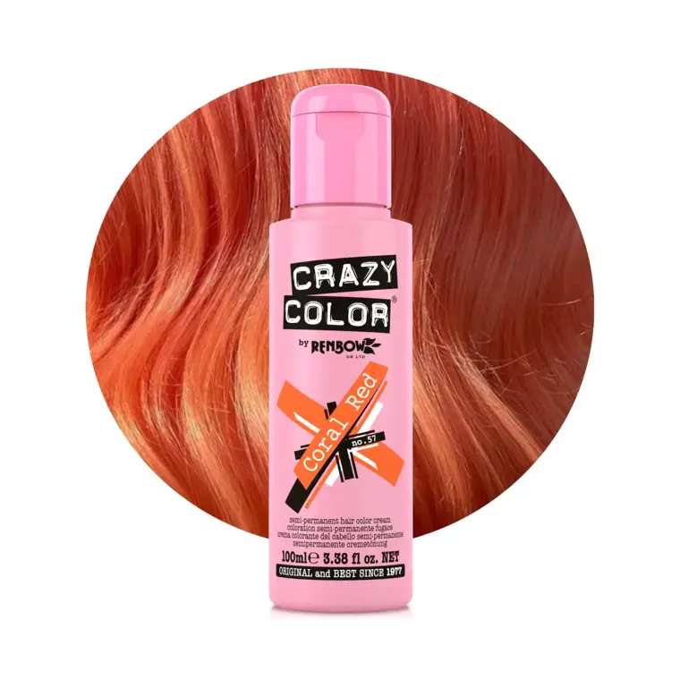 Polutrajna farba za kosu 100 ml — Coral Red — slika 1