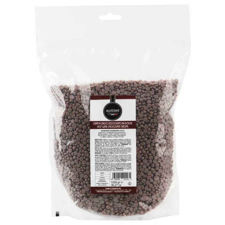 Vosak za toplu depilaciju EMMECI Epildeli Čokolada - granule — 1000g — slika 1