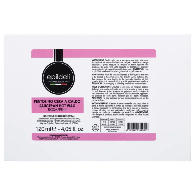 Vosak za toplu depilaciju EMMECI Epildeli Pink 120ml — slika 2