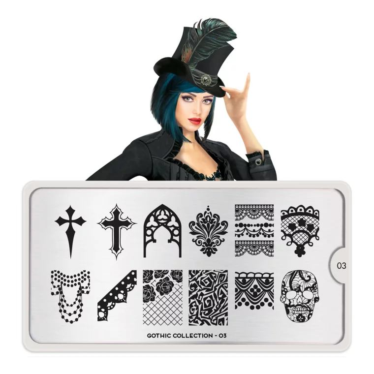 Šablon za pečate MOYOU Gothic 03 — slika 1