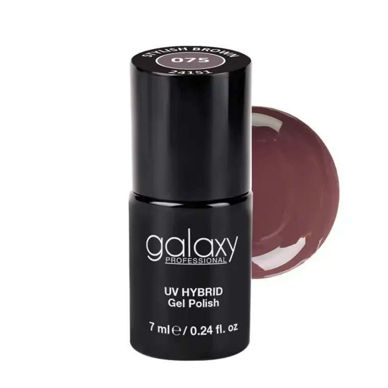 BROWNY - trajni lak za nokte UV/LED Hybrid 7 ml — Stylish Brown S075 — slika 1