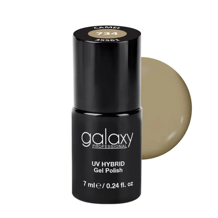 BROWNY - trajni lak za nokte UV/LED Hybrid 7 ml — Camel S734 — slika 1