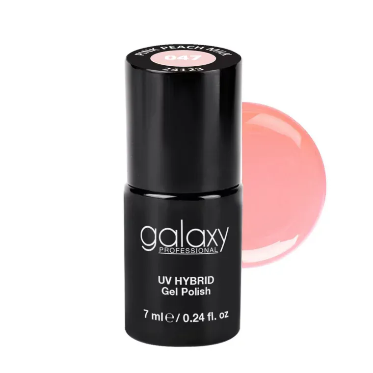 POWDER ROSE - trajni lak za nokte UV/LED Hybrid 7 ml — Pink Peach Milk S047 — slika 1