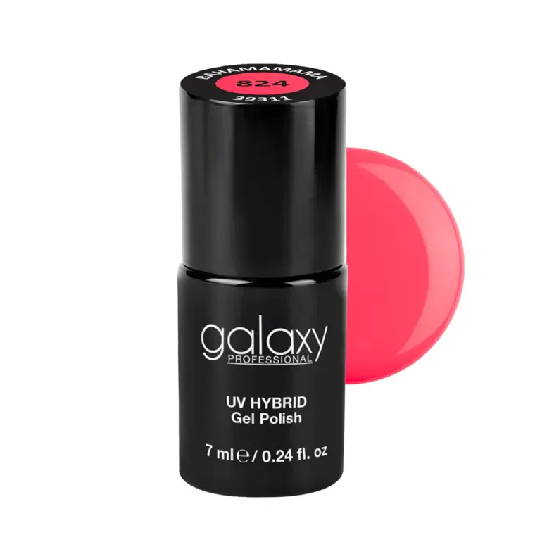 INTENSE PINK - trajni lak za nokte UV/LED Hybrid 7 ml — Bahamamama S824 — slika 1