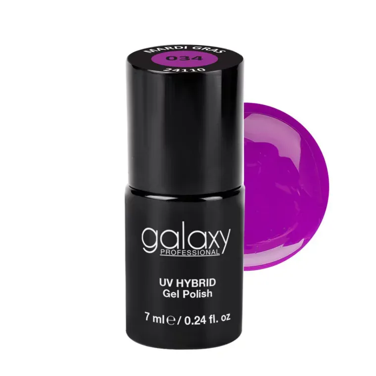 INTENSE PINK - trajni lak za nokte UV/LED Hybrid 7 ml — Mardi Gras S034 — slika 1