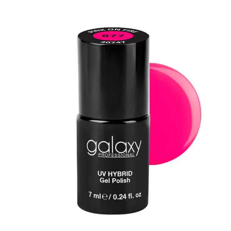 INTENSE PINK - trajni lak za nokte UV/LED Hybrid 7 ml — Pink On Fire S877 — slika 1