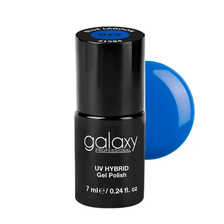 LIGHT BLUES - trajni lak za nokte UV/LED Hybrid 7 ml — Blue Lagoon S019 — slika 1