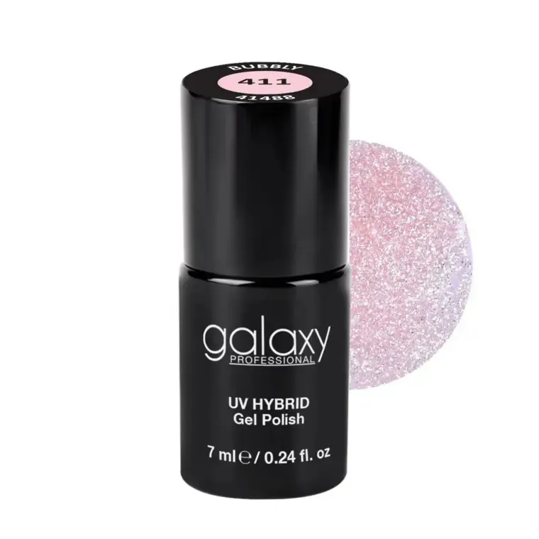 GLITTERS - trajni lak za nokte UV/LED Hybrid 7 ml — Bubbly S411 — slika 1