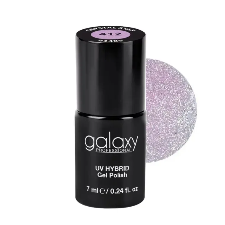 GLITTERS - trajni lak za nokte UV/LED Hybrid 7 ml — Crystal Star S412 — slika 1