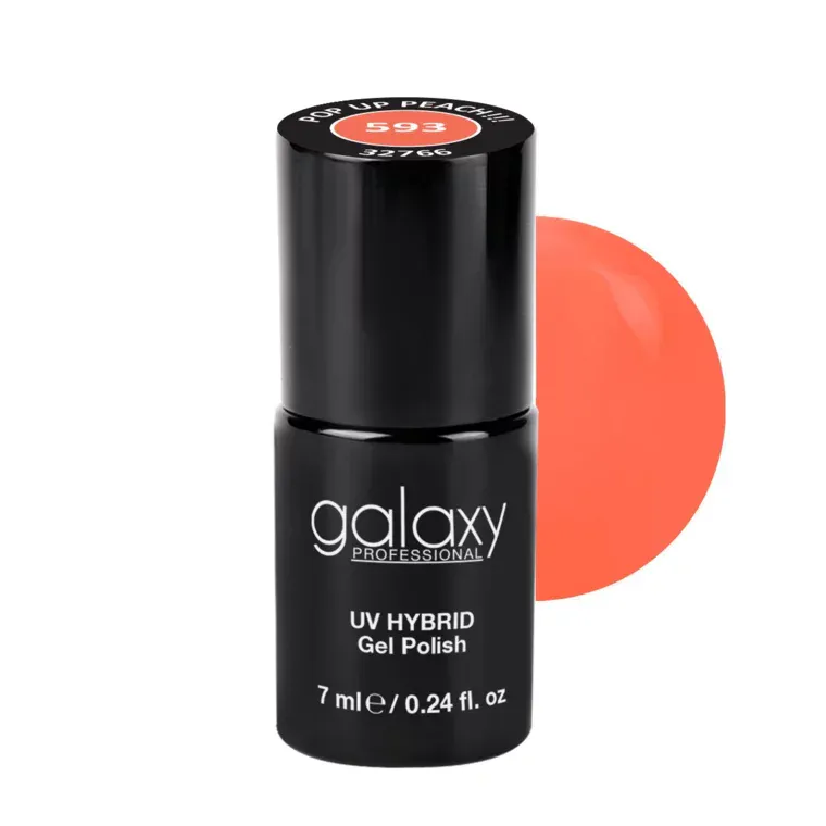 ORANGE - trajni lak za nokte UV/LED Hybrid 7 ml — Pop Up Peach!!! S593 — slika 1