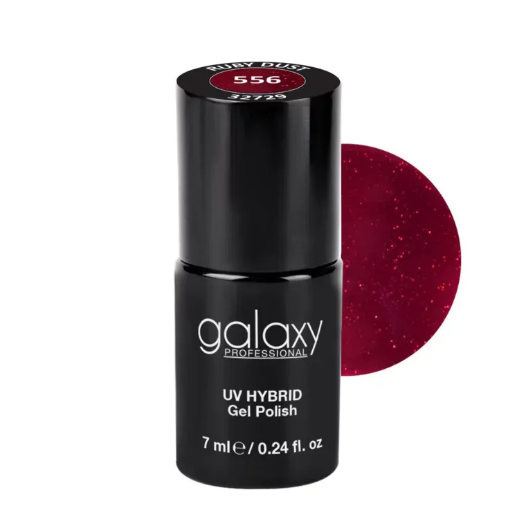 ROSE RED - trajni lak za nokte UV/LED Hybrid 7 ml — Ruby Dust S556 — slika 1