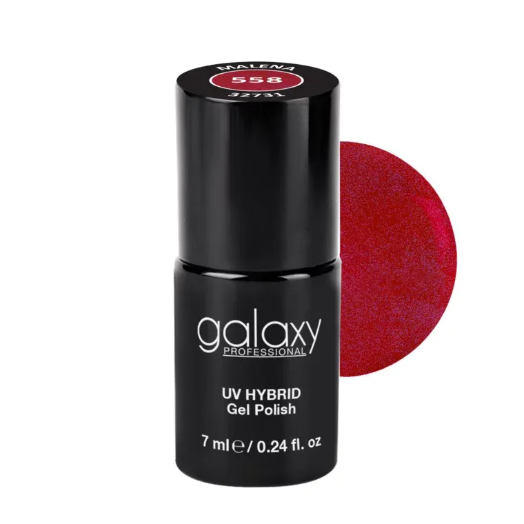 ROSE RED - trajni lak za nokte UV/LED Hybrid 7 ml — Malena S558 — slika 1
