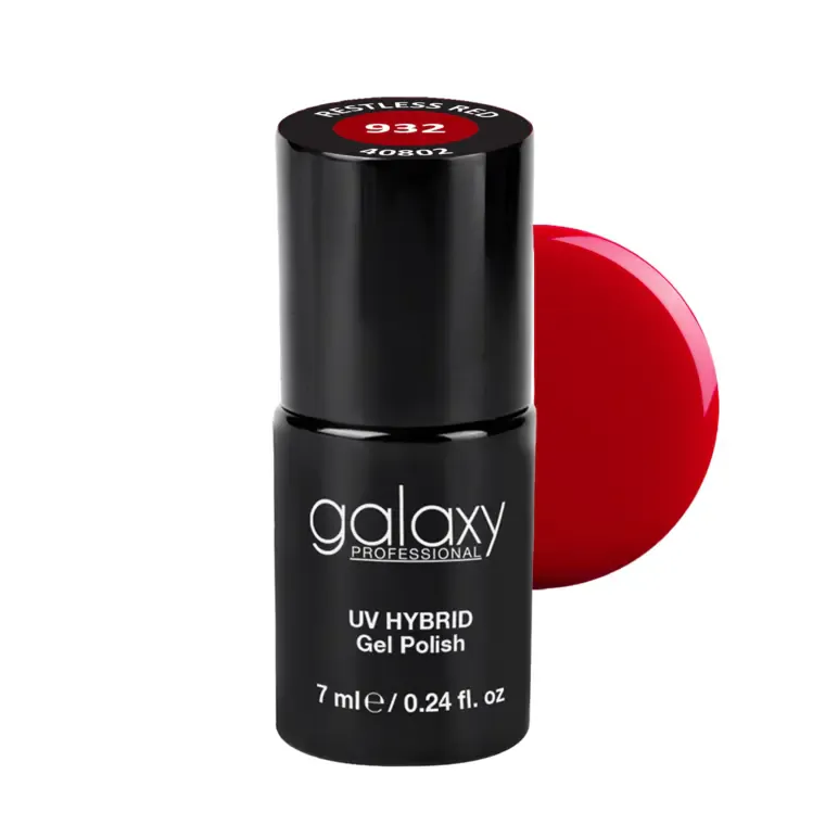 ROSE RED - trajni lak za nokte UV/LED Hybrid 7 ml — Restless Red S932 — slika 1