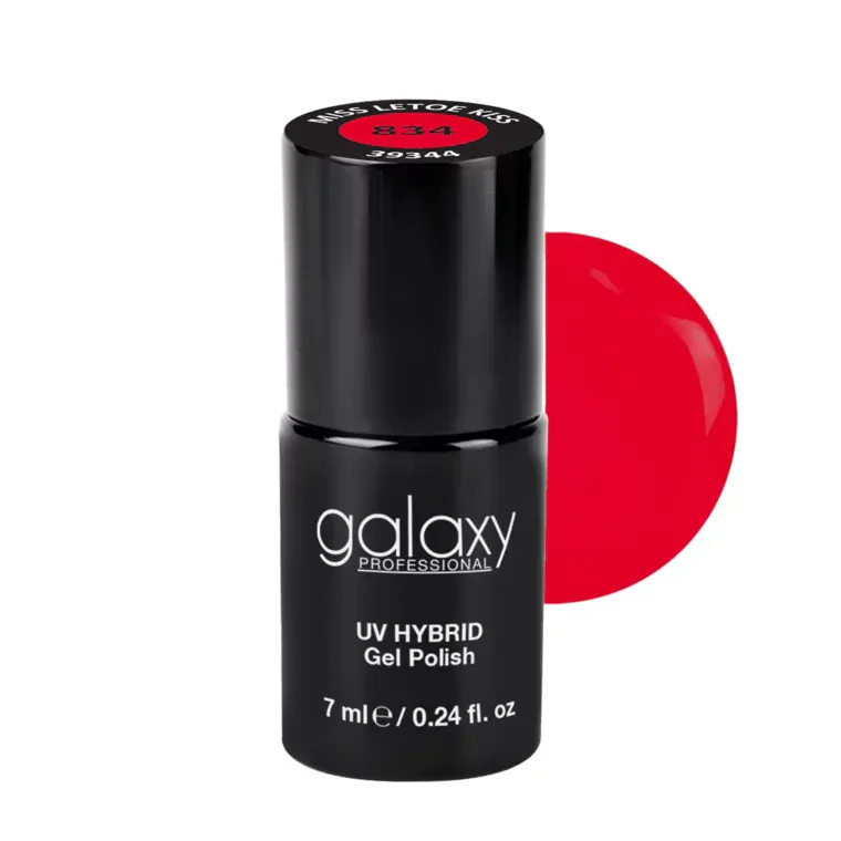 ROSE RED - trajni lak za nokte UV/LED Hybrid 7 ml — Miss Letoe Kiss S834 — slika 1