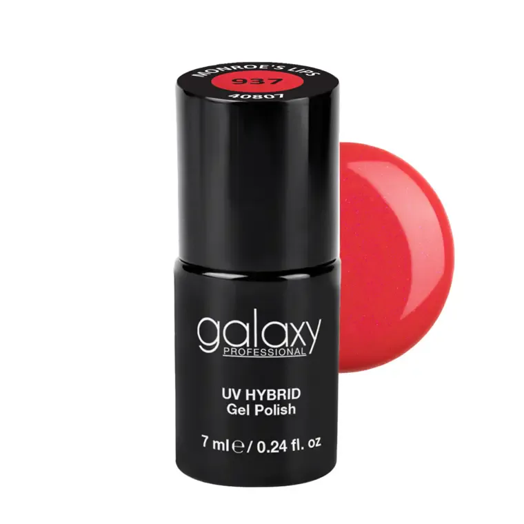 ROSE RED - trajni lak za nokte UV/LED Hybrid 7 ml — Monroe's Lips S937 — slika 1