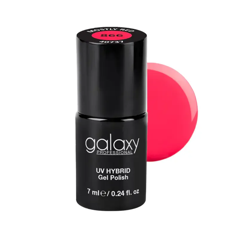 ROSE RED - trajni lak za nokte UV/LED Hybrid 7 ml — Mostly Red S866 — slika 1