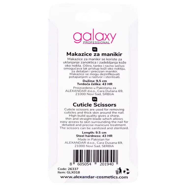 Makazice za zanoktice GLX018 — slika 3