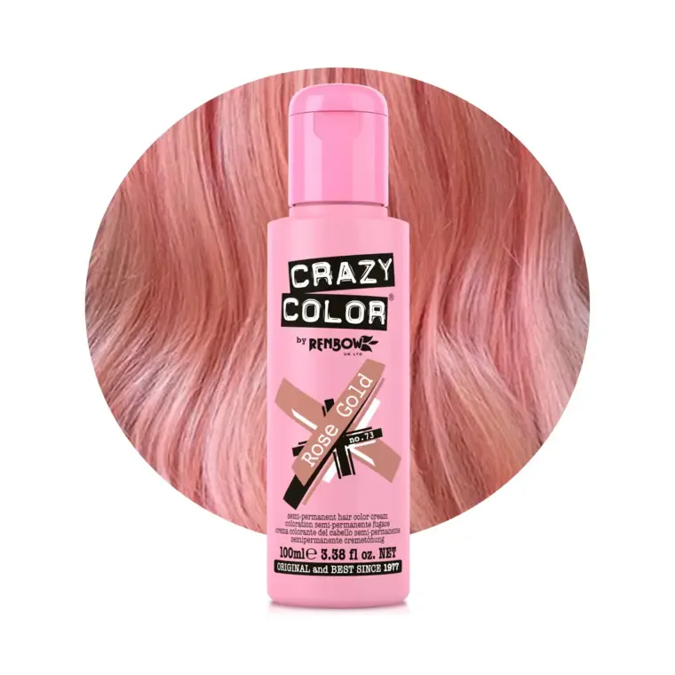 Polutrajna metalik boja za kosu 100 ml — Rose Gold — slika 1