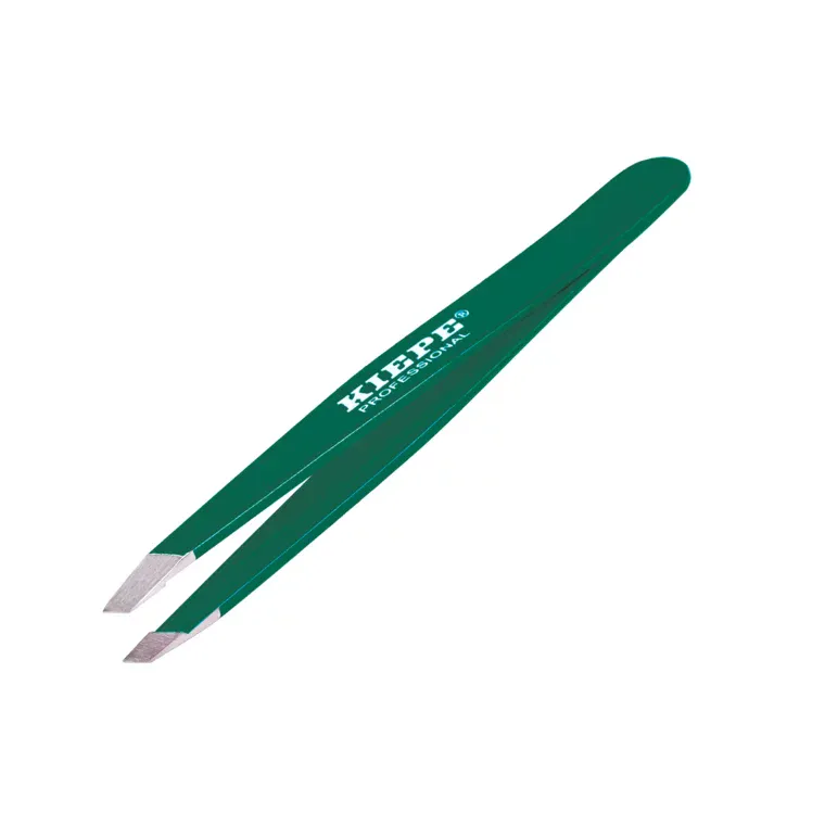 Pinceta za obrve - kosi vrh B-140 — Zelena — slika 1