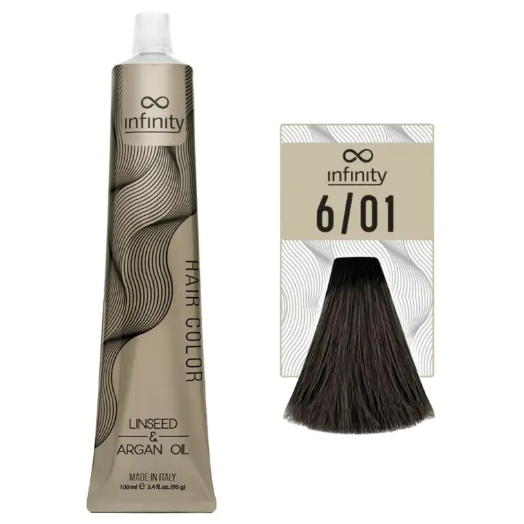 Prirodne hladne nijanse - farba za kosu 100 ml — Hladna tamnoplava 6/01 — slika 1